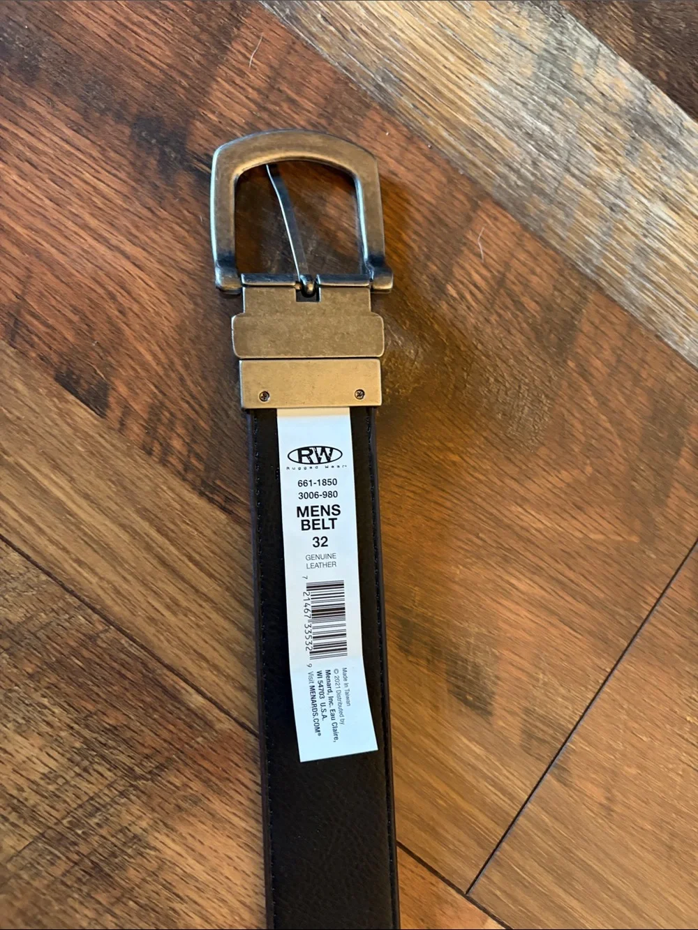 Men's Classic Brown Leather Belt with Polished Buckle